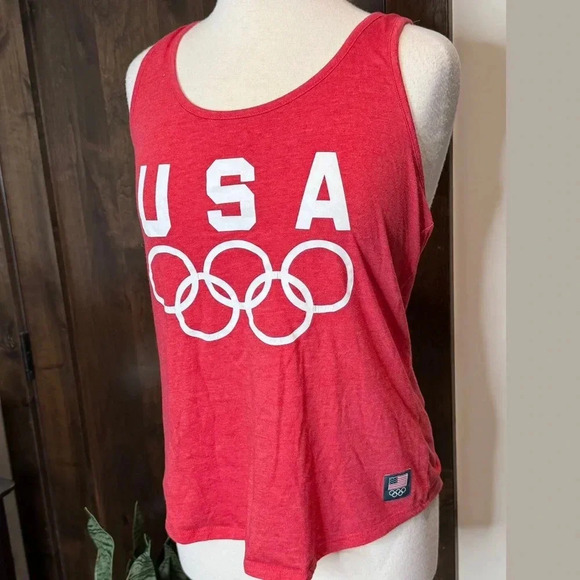 Team USA Olympic Women’s Racerback Tank top Size Medium Red athletic wear - Picture 1 of 5